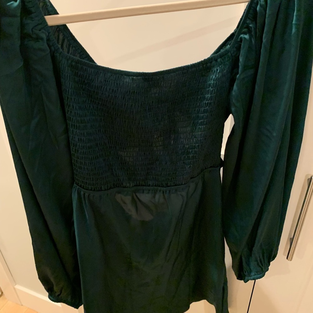 NWT Princess Polly Nakita Green Long Sleeve Dress - Picture 4 of 4